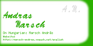 andras marsch business card